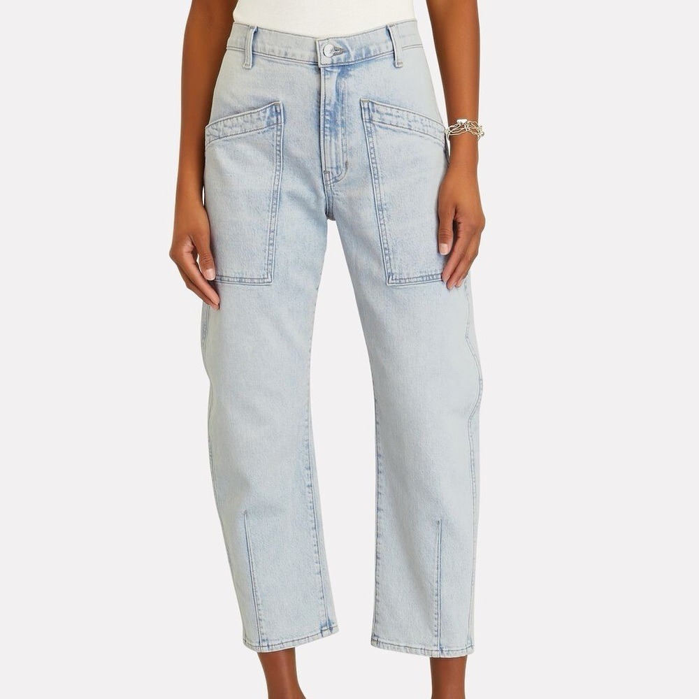 Veronica Beard Light Blue Straight Leg Jeans